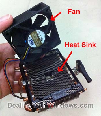 separating the fan from the heat sink