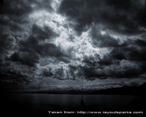 blank cloudy stormy sky doom's day
