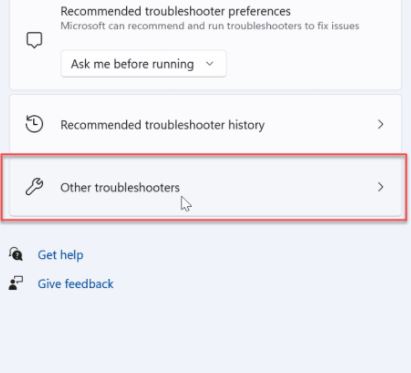 other troubleshooter