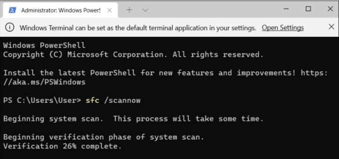 windows sfc scan